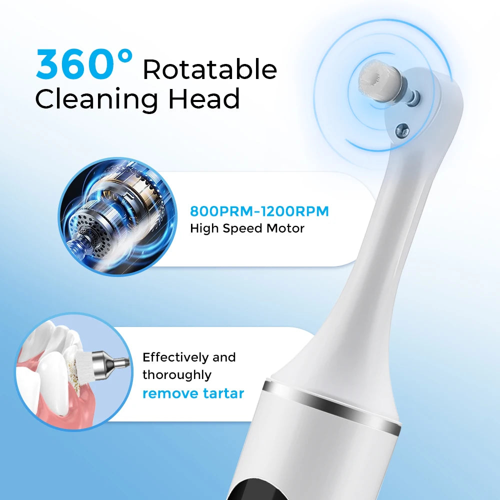 5 In 1 Electric Tooth Polisher USB Rechargeable Dental Scaler Toothbrush Tartar Plaque Calculus Remover Cleaner Teeth Whitening