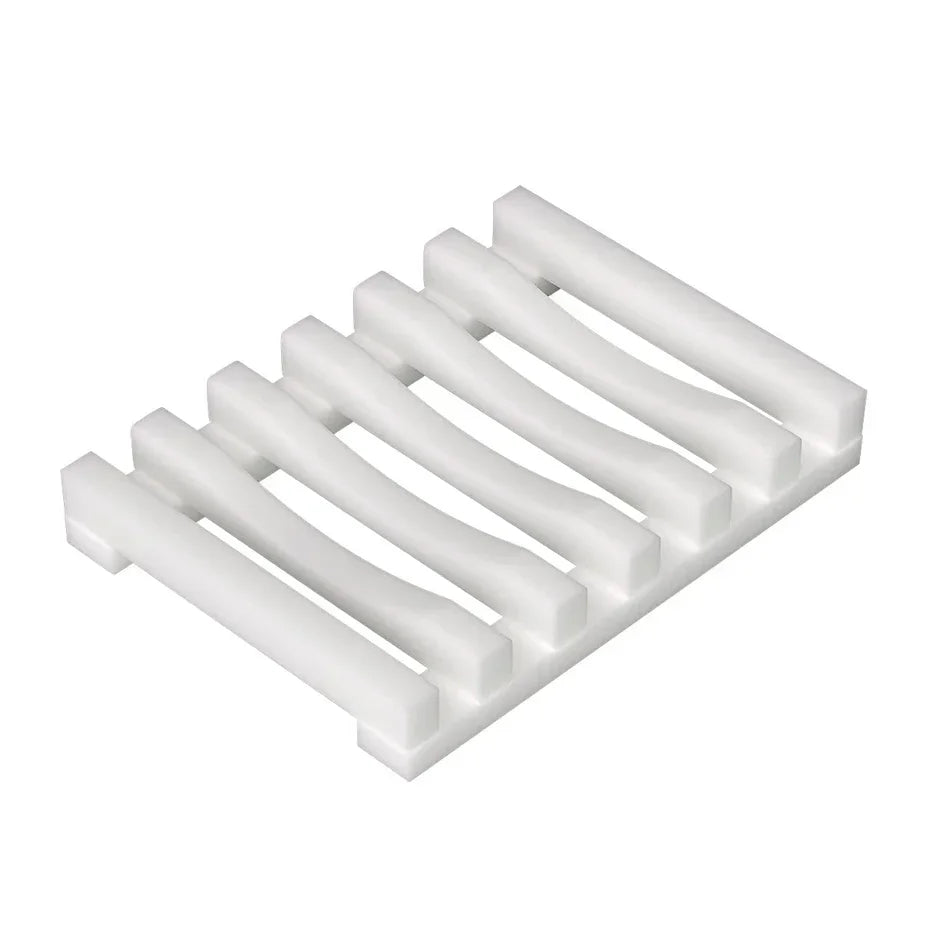 Flexible Silicone Soap Holder Hollow Design Bar Soap Dish Bathtub Kitchen Soap Saver Drainer Sponges Scrubber Display