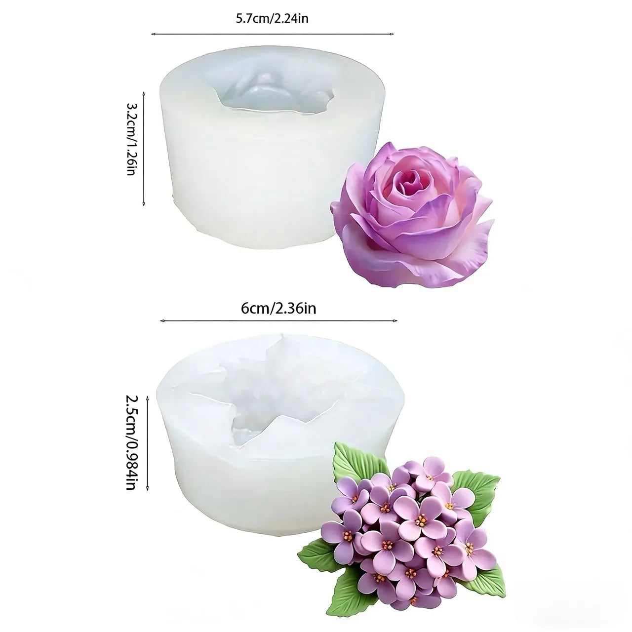 1 Piece 3D Elegant Rose Silicone Mold - Reusable Flexible Mold for Candles, Resin Art, Handmade Soap and Clay Making, Delicate Petal Design, Home Decoration, Valentine's Day Gift, Floral Shapes, Special Gift for Craft Enthusi