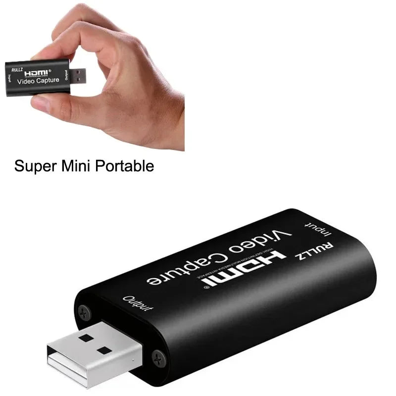 HDMI-compatible to USB Video Capture Card 1080P USB 2.0 Game Grabber Box For PS4 DVD Camera PC Recording Live Streaming