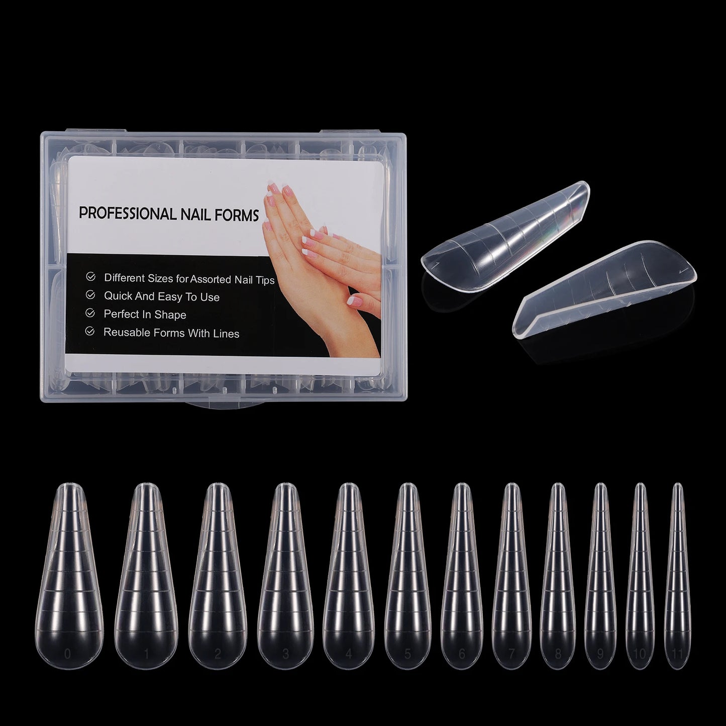 BNG Top Forms for Nails Dual Forms Nails Forms for Extension Full Cover Quick Building Gel Mold Tips Poly Nail Gel Mold