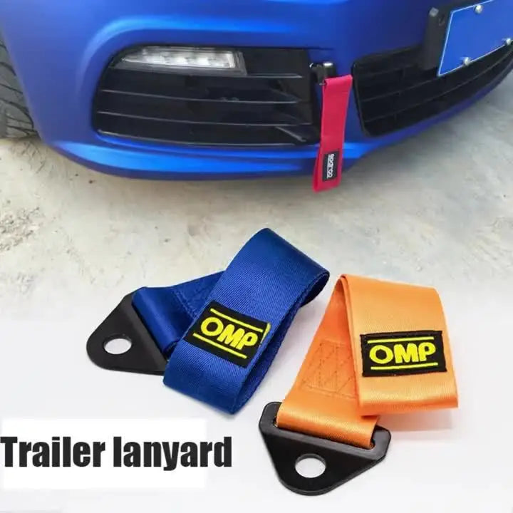 New Car Tow Strap Universal Nylon Towing Rope Front Tow Eye Strap for Car Compatible with Bumper Trailer Car Exterior Decoration
