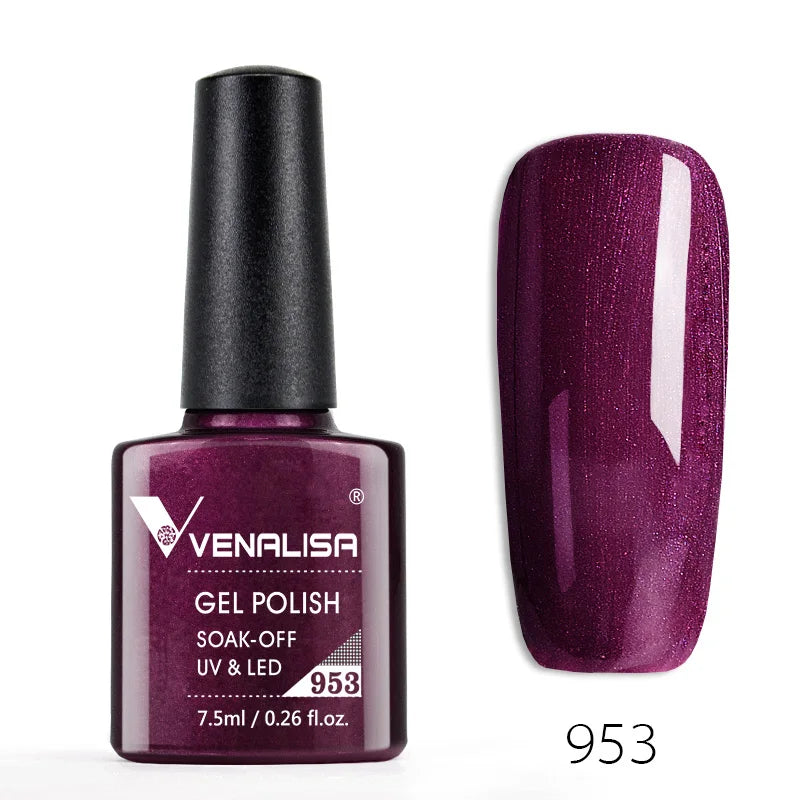 Venalisa Nail Gel Polish Semi Permanent Salon Quality TPO Free Glitter 7.5ml Soak off UV LED Nail Gel Varnish