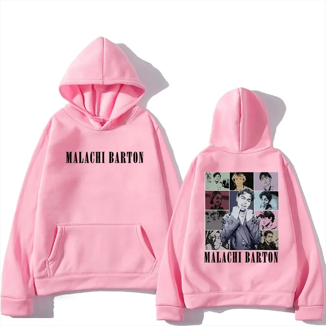 Autumn Winter Fleece-lined Hoody Malachi Barton Printed Women Men Oversized Pullovers Long Sleeve Street Hip Hop Gothic Clothing