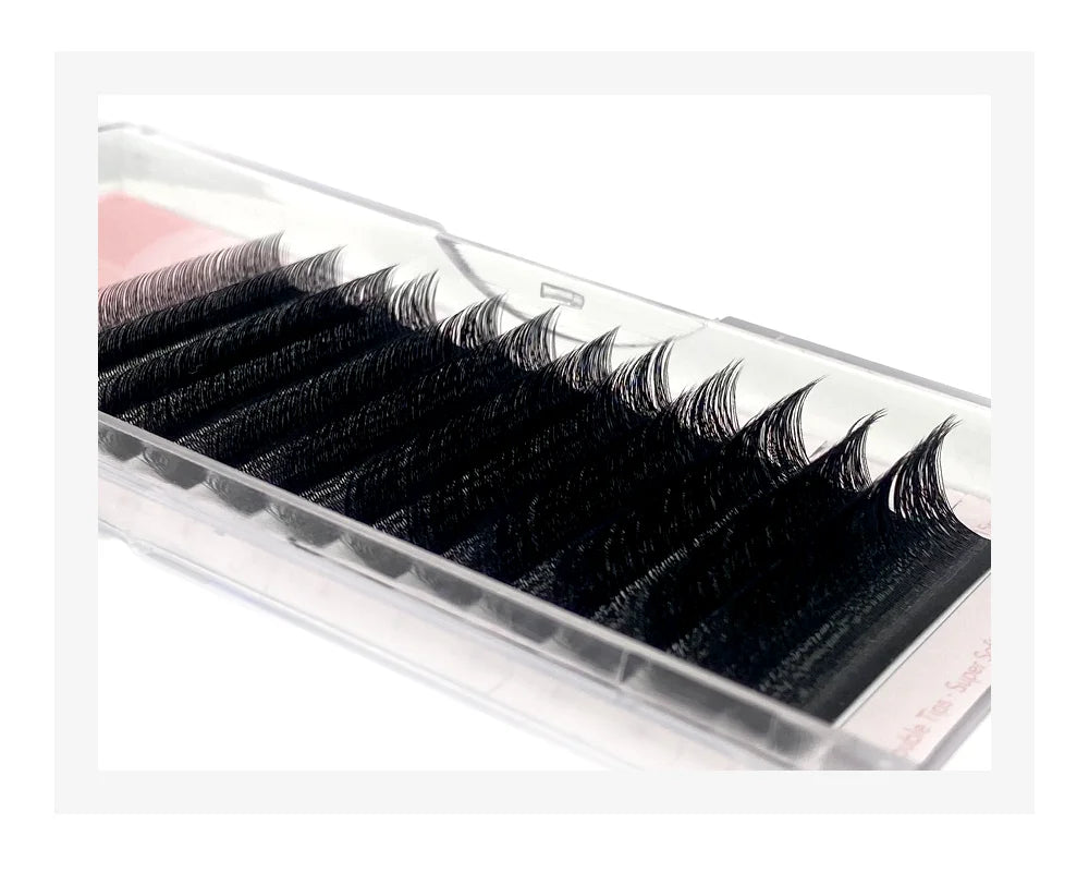 NATUHANA 3D W Shape Lashes Premade Volume Fan Lash Extensions Natural W Style Lashes Faux Mink Individual Lashes Makeup(2.0)