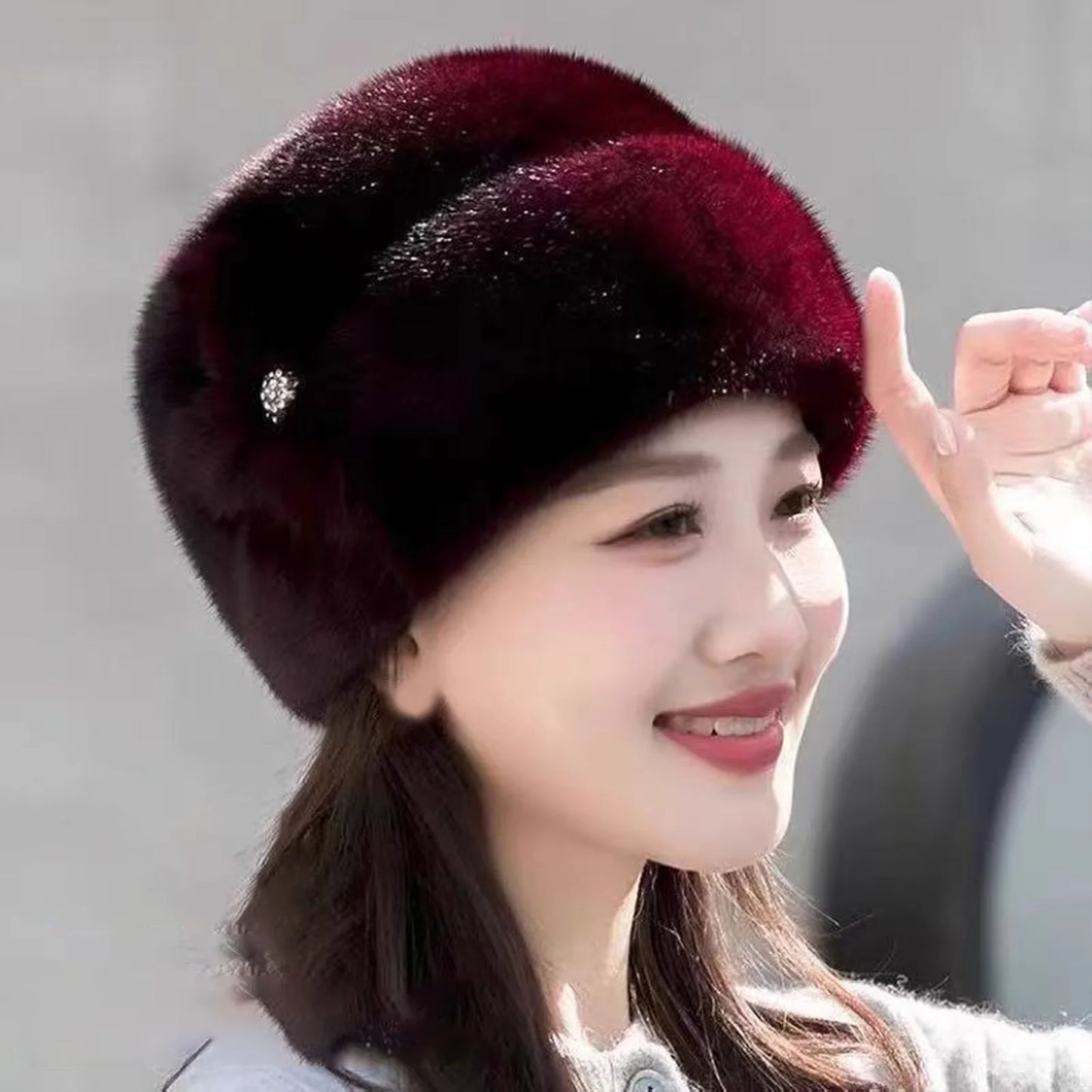 Winter Hat for Women Elastic Beanie Warm Thermal Cap for Middle Aged and Elderly Outdoor Activities Warmer
