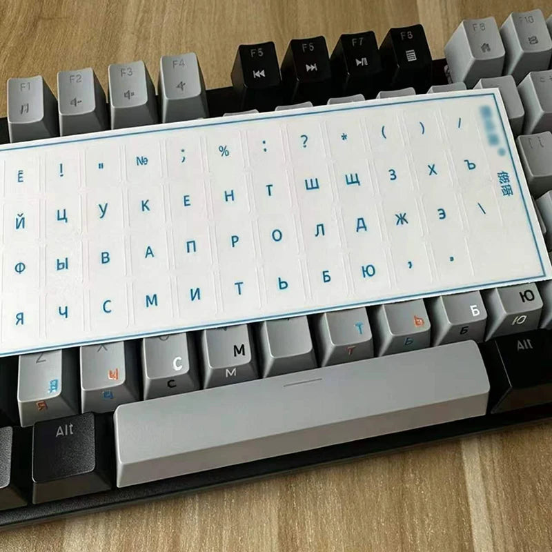 Transfer Stickers Tear Off Film Leave Words Russian Desktop Keyboard Stickers Universal Stickers Key Stickers Keyboard Stickers