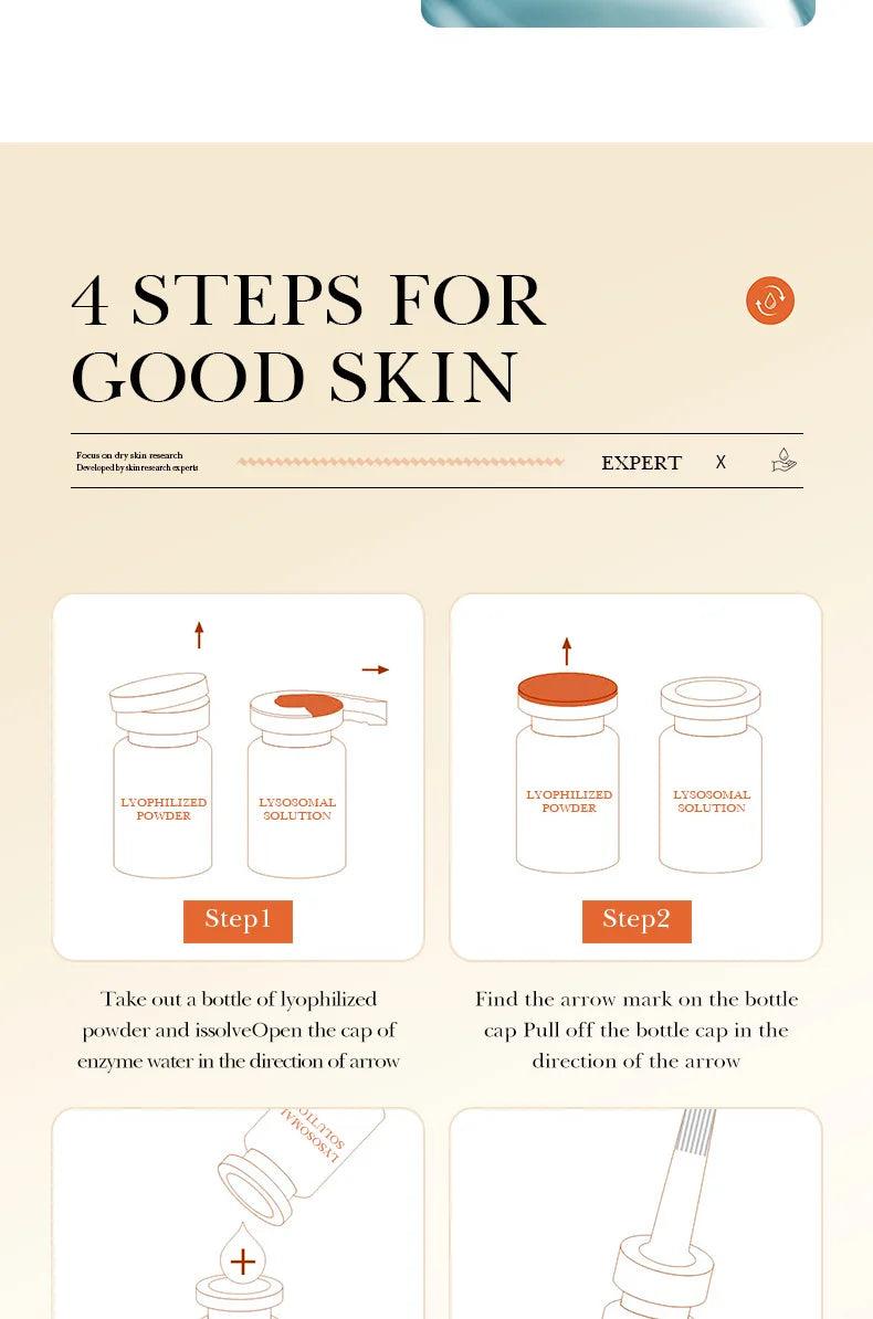 BIOAOUA Oligopeptide Face Freeze-dried Powder Set Sensitive Skin Moisturizing and Smoothing Hyaluronic Acid Essence