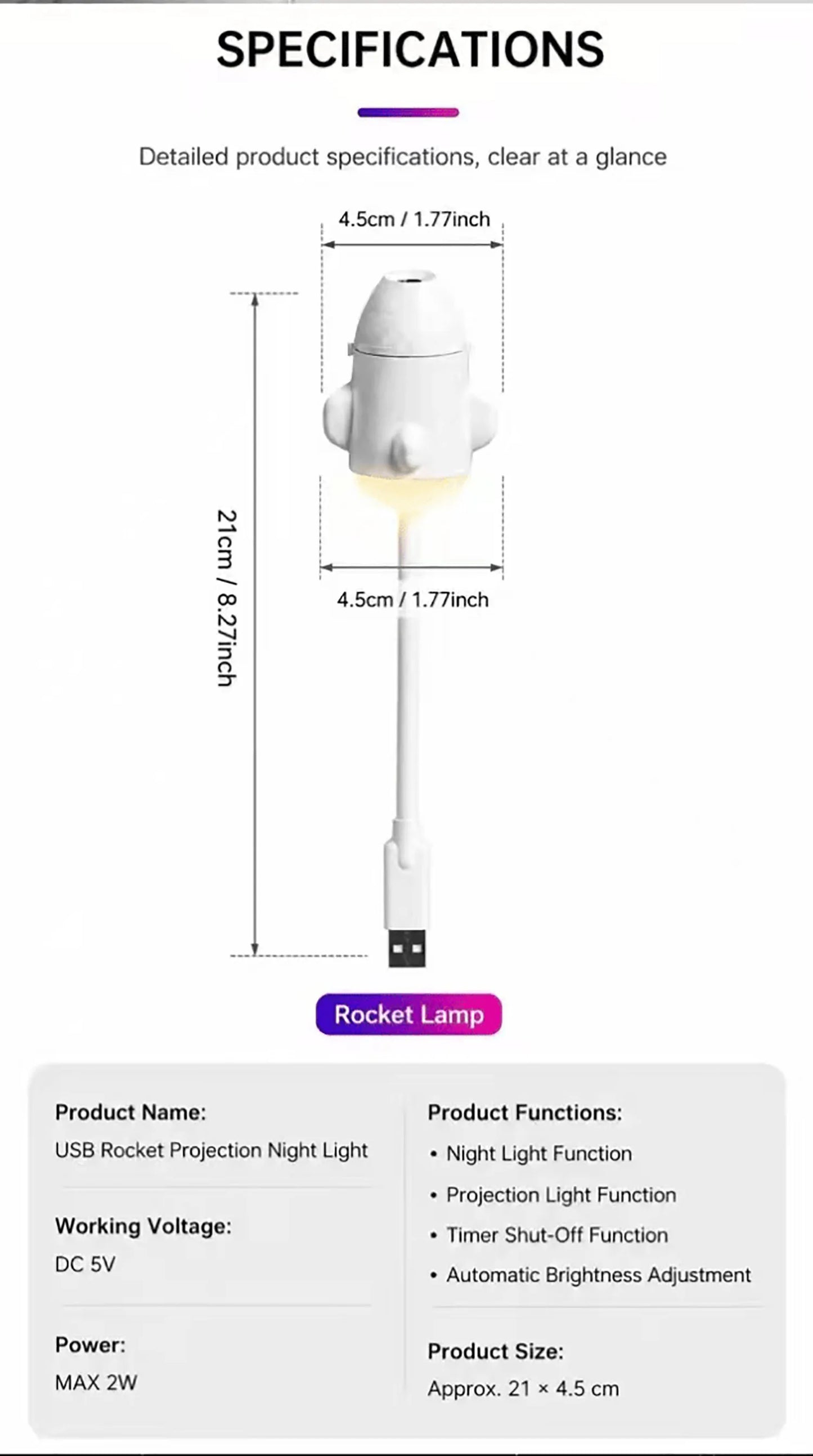 2-in-1 USB Galaxy Projection Light Adjustable Focus Ambient Star Projector Lights Car Projection Lamp Space Moon Night Light