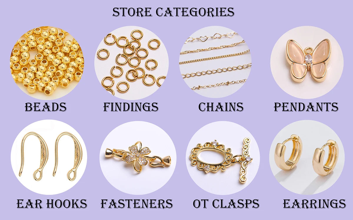 18K Gold Plated Brass With Center U-Bar And Open Ring Cable Chain Ear Thread Ear Wire Earrings DIY Earring Making Supplies