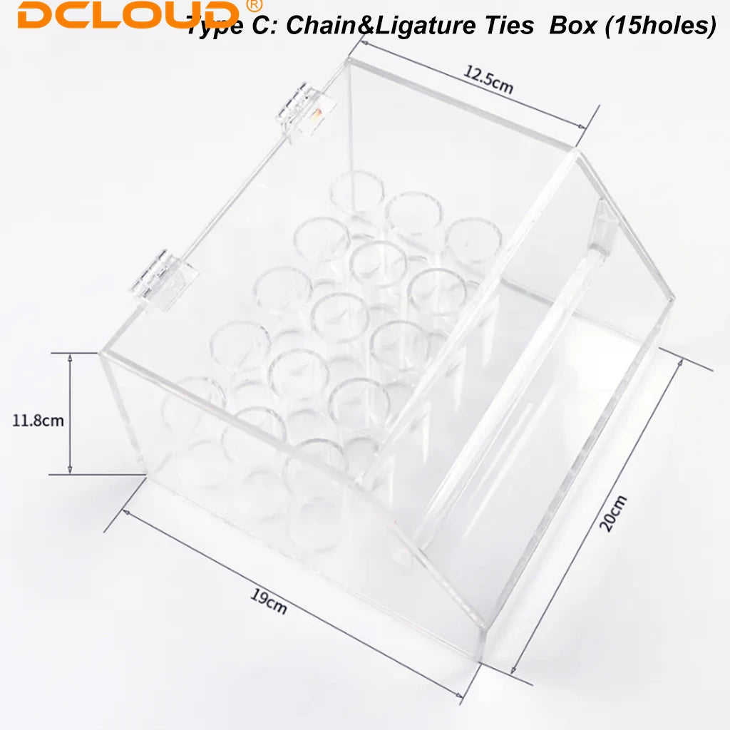 1Box Dental Arcylic Dispenser Power Chain Placer Box Orthodontic Ligature Tie Organizer Ortho Elastic Chain Storage Holder