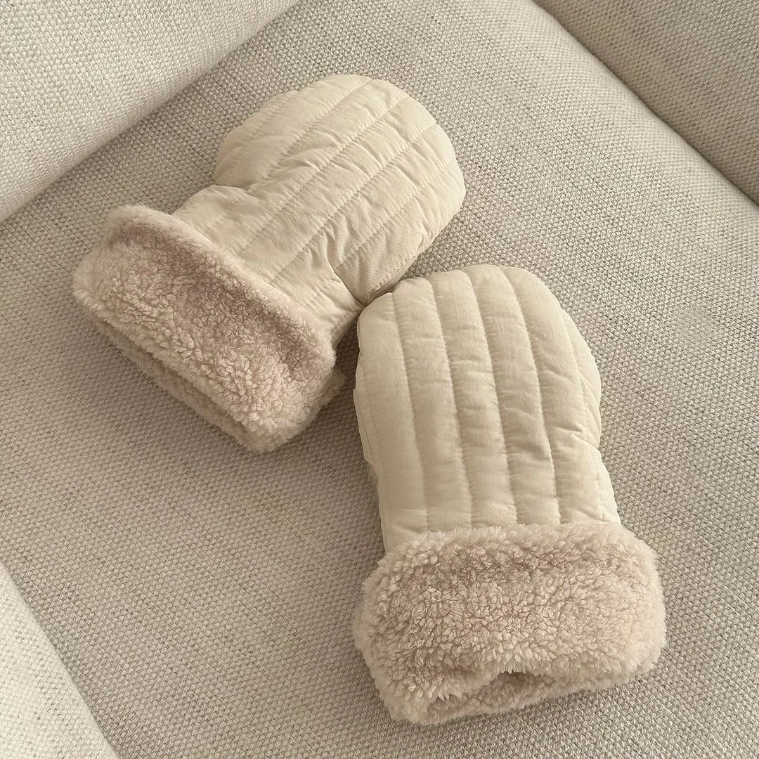 Winter Hand Muff Baby Stroller Mitten Winter Warm Stroller Accessories Gifts Black Waterproof Pram Stroller Warm Gloves Mitten