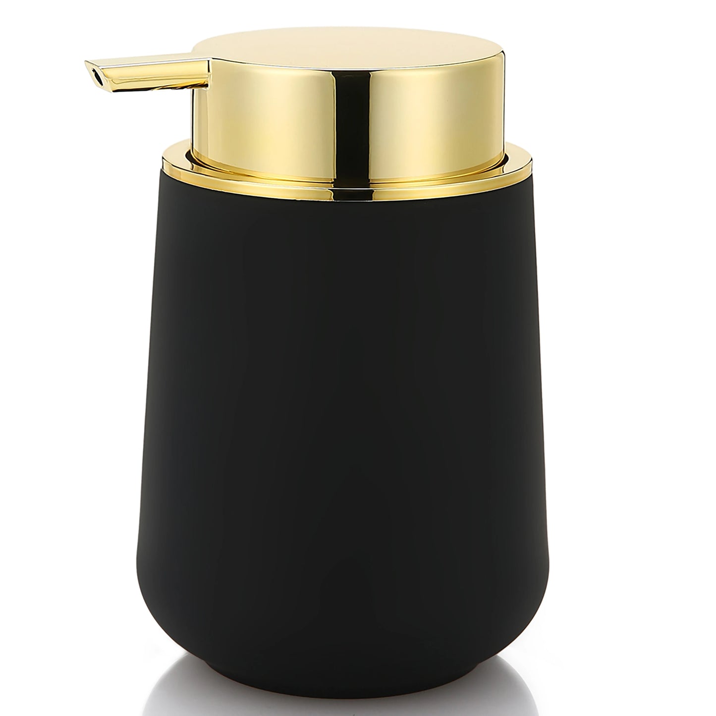 Matte Black Liquid Hand Soap Dispenser Plastic 11oz - Modern Minimalist Style for Bathroom & Kitchen Countertop Refillable