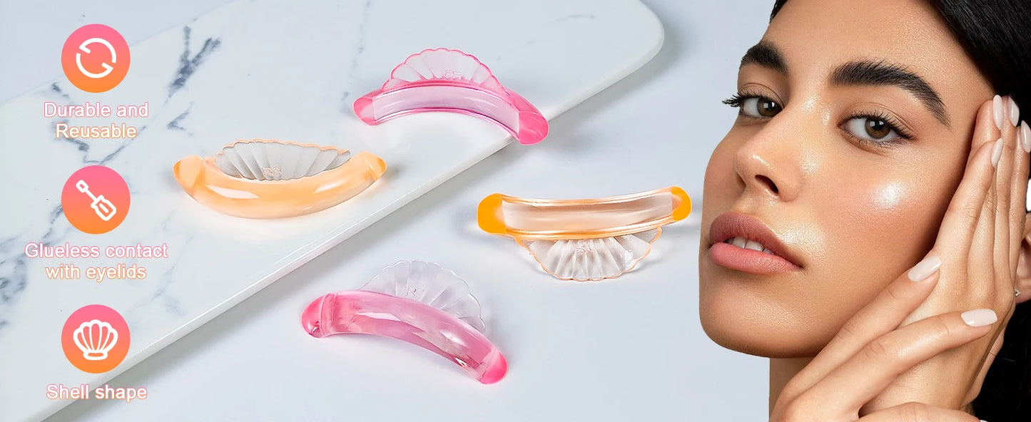 LOMANSA C Curl 6 Size Silicone Eyelash Perm Pads Sticky Lashes Rods Shield Lifting 3D Eyelash Curler Accessories Makeup Tool