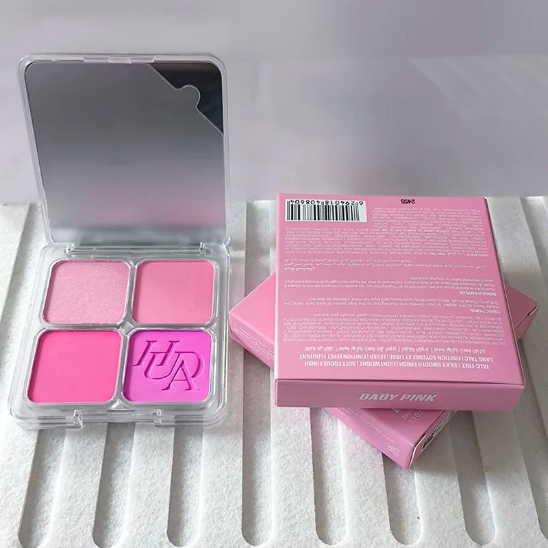 Fashion Makeup Latest 4 Color Blush Eye Shadow Contour Easy To Apply Long Lasting Oil Control Seting Powder Lip Gloss Cosmetics