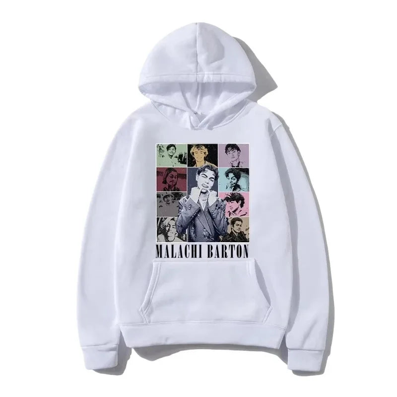 Autumn Winter Fleece-lined Hoody Malachi Barton Printed Women Men Oversized Pullovers Long Sleeve Street Hip Hop Gothic Clothing