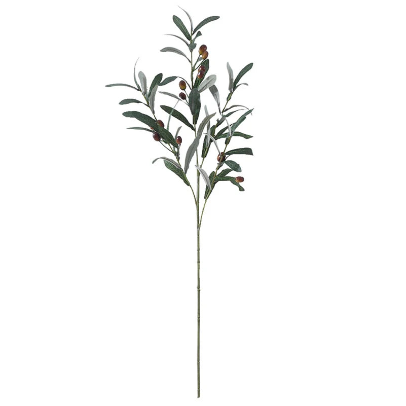Artificial Plants Olive Green Leaves Tree Branches New Year Fruit Photo Props Home Room Wedding Outdoor Indoor Decora Gift Silk