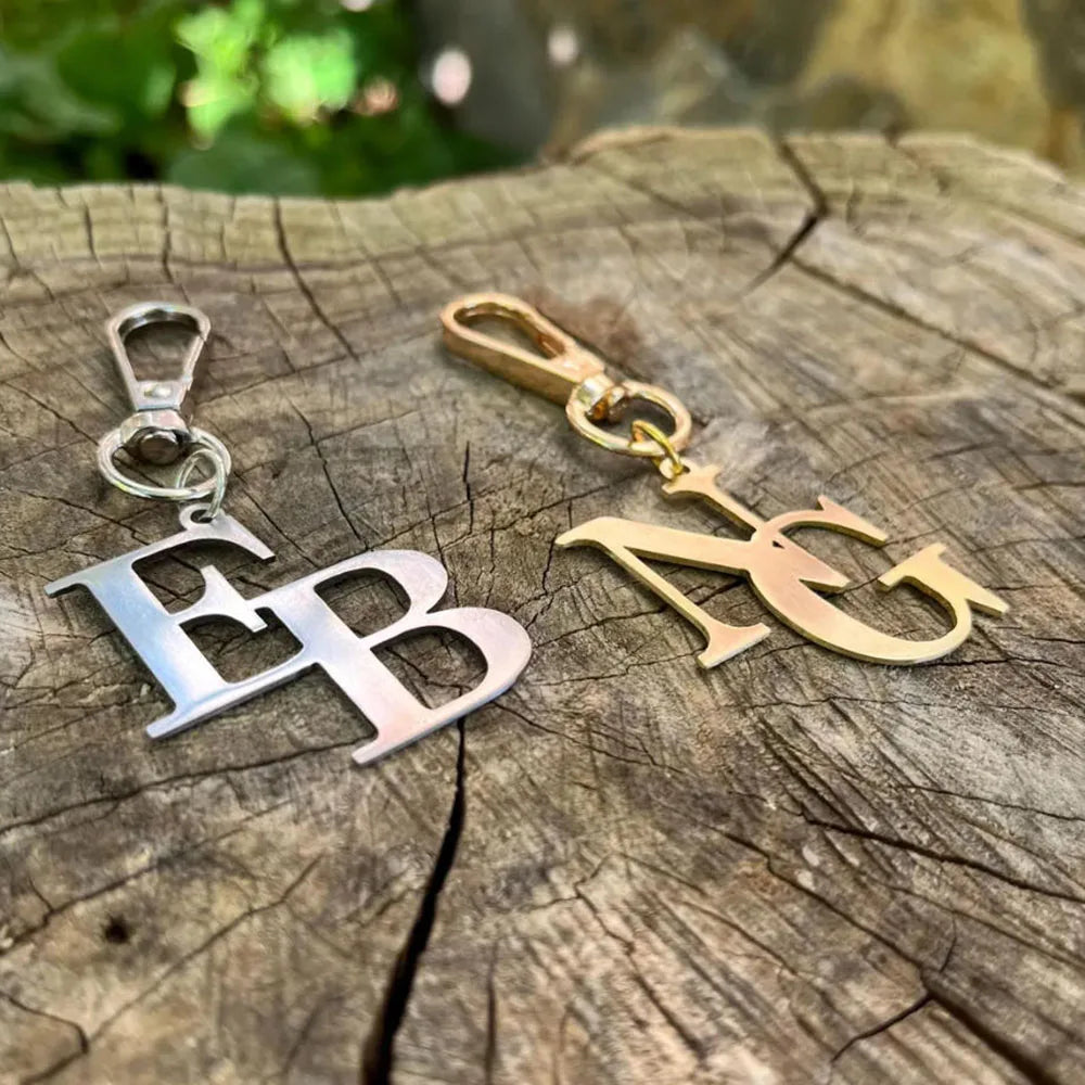 Custom Initial Bag Charms Custom Letter Name Pendants Initial Keychains Unique Custom Various Jewelry
