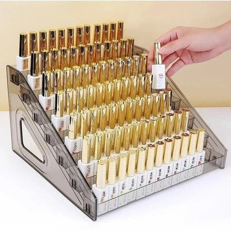 Nail Polish Display Organizer Shelf Clear Cosmetic Rack Frame Jewelry Stand Holder Organization Tools