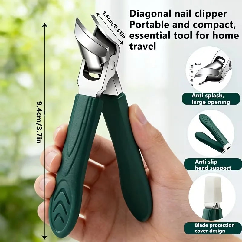 Thick Nail Design Stainless Steel Nail Clipper, Suitable for Adults and Seniors with Thick Hard Nails - Unisex