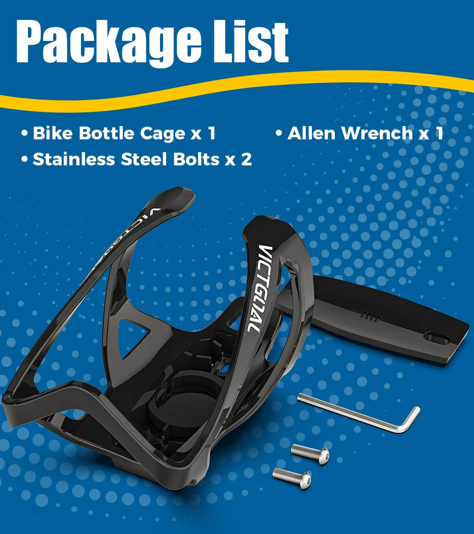 VICTGOAL Cycling Water Bottle Cage with AirTag Hider Lightweight Bottle Bracket MTB Road Bicycle Bottle Stand Holder Accessories