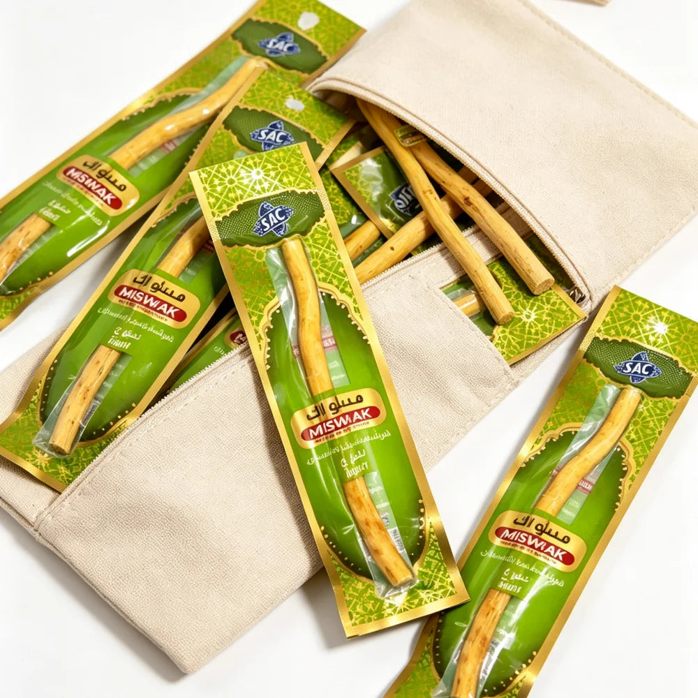 Mint Flavored Special Branch Miswak Vacuum Sealed Traditional Stick Toothbrush For Good Gums Teeth Fresher Breath Gift Siwak New