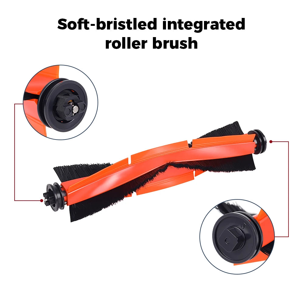 Durable Main Brush Part For Xiaomi Vacuum X10+/X20+/X20 Plus/S20+/S10 Plus For Dreame X30Ultra/L10s Ultra/X40Ultra/L20 Ultra