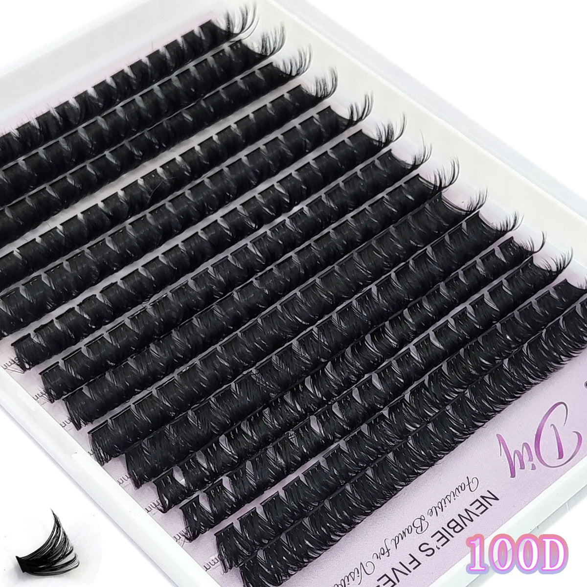 14 Rows of Natural Russian Curly Mink Eyelashes 100D-200D Natural Thick Eyelash Clusters D Personal Eyelashes DIY Eyelash Extens