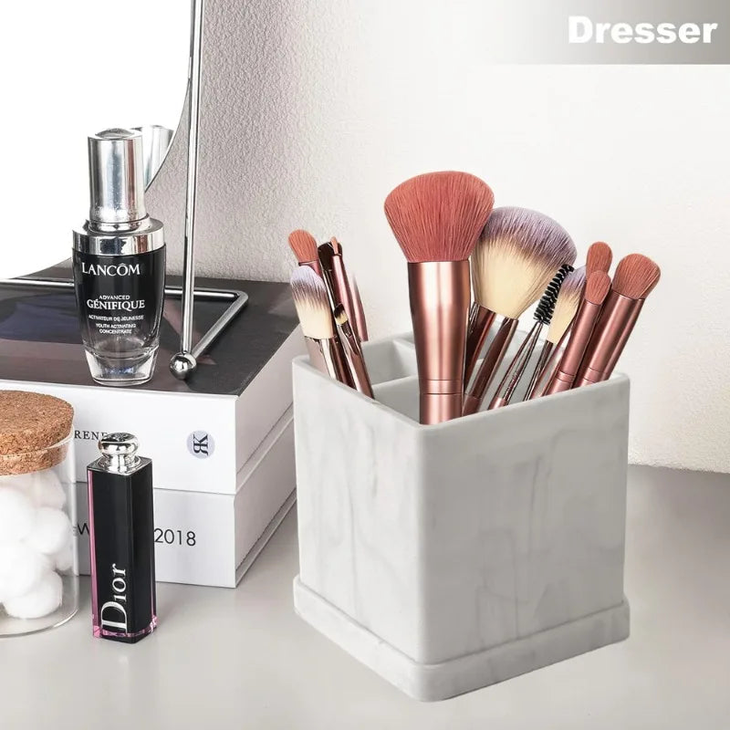 Multifunctional Desktop Storage Toothbrush Storage Box Toiletries Storage Tray Silicone Bathroom Toothbrush Holder Makeup Brush