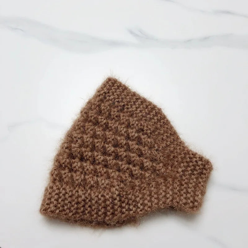 Autumn and Winter New Knitted Wool Headgear Women's Warm Ear Protectors Wool Cap Wide Headband Headband Hair Accessories