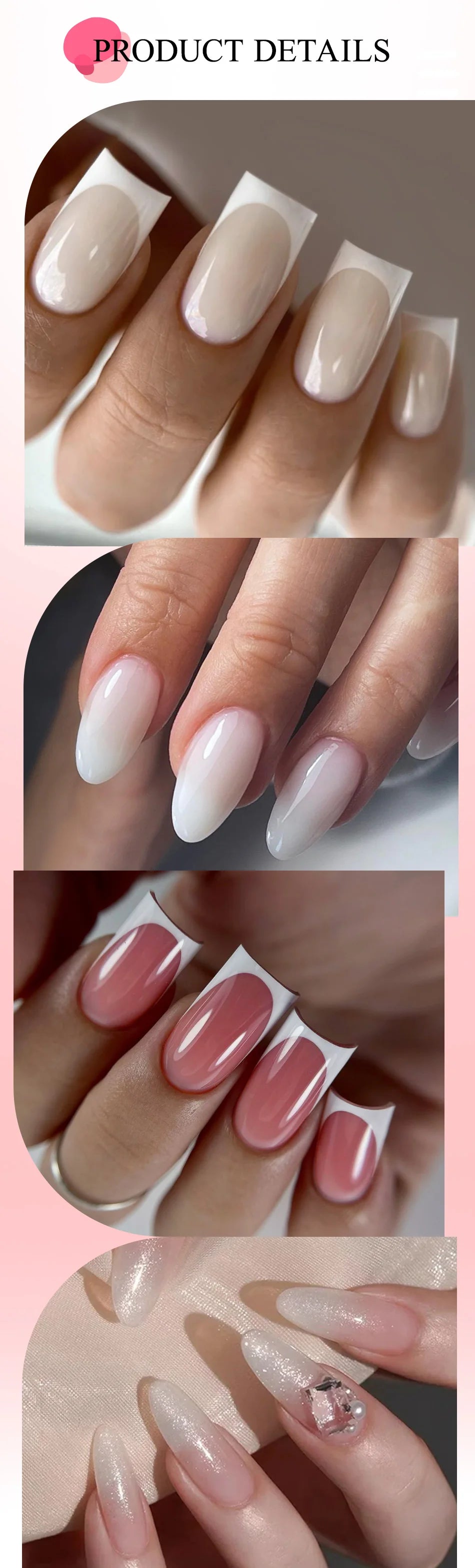 UR SUGAR 150g Soft Pink Quick Builder Nail Gel 6 IN 1 Acrygel For Nails Extension Constuction Self Leveling Soak Off UV LED Gel