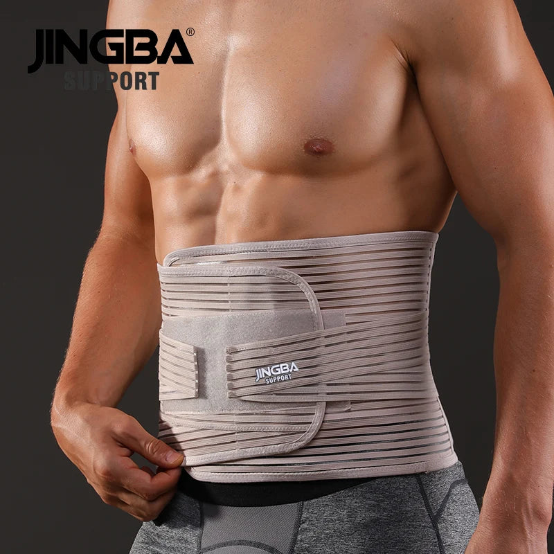 JINGBA SUPPORT Waist Trainer Body Shaper Abdominale Sports Lumbar Joint Protector Sports Fitness Sweat Belt Faja Hombre