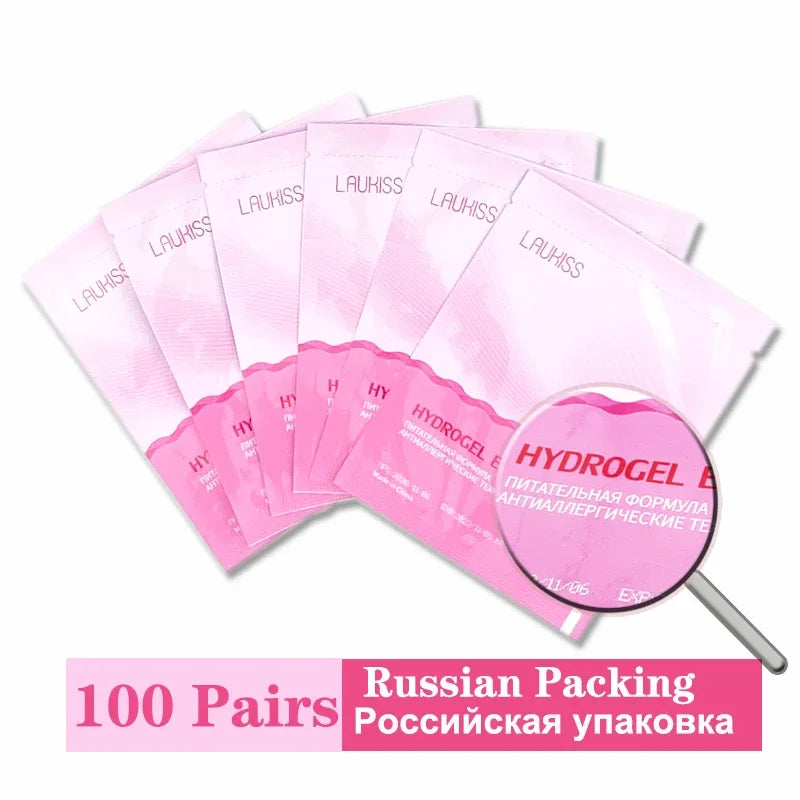 100pairs Eyelash Patches For Building Grafted Eyelash Pads Russian Packing Under Eyes Paper Stickers For Eyelash Extension