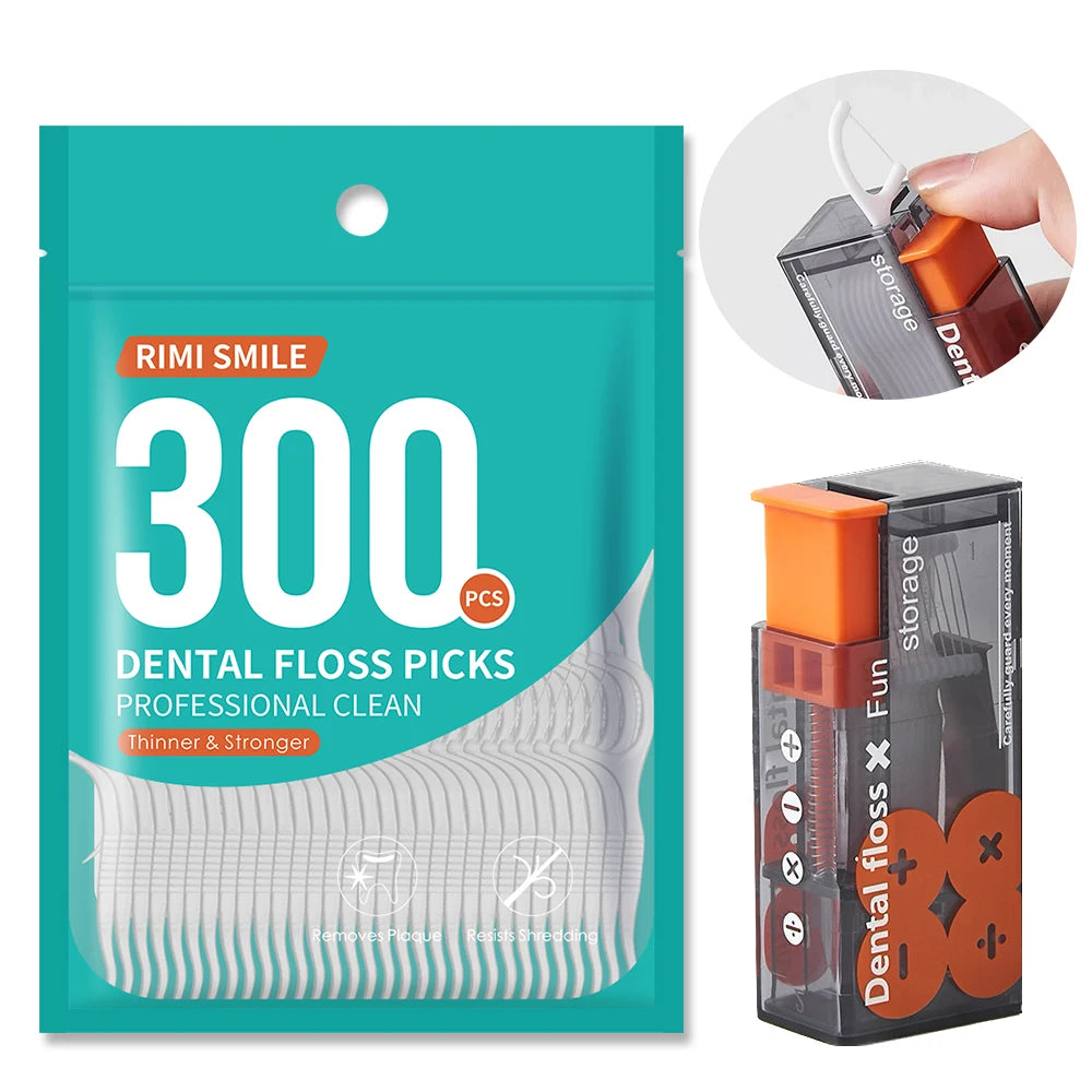 【 Fully Automatic Dental Floss Box 】 Affordable Bagged Dental Floss Stick - Safe for Travel - Keep It in Your Pocket When Going