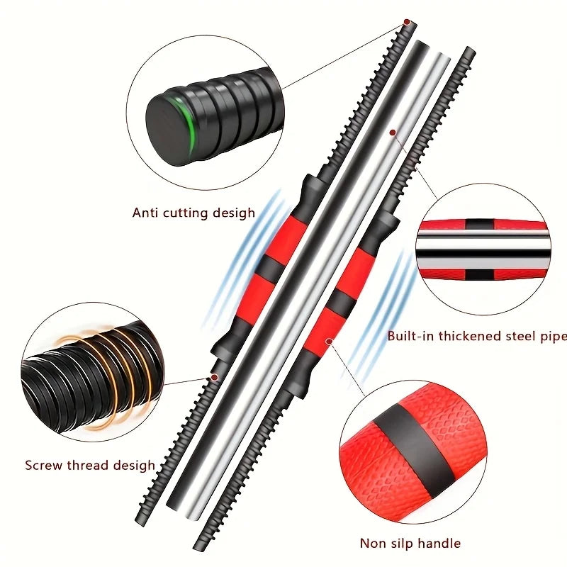 Dumbbell Rod Connectors Set,Universal Dumbbell Handle Fix, Excludes Weight Plates - Ideal for Gym Enthusiasts & Weightlifters