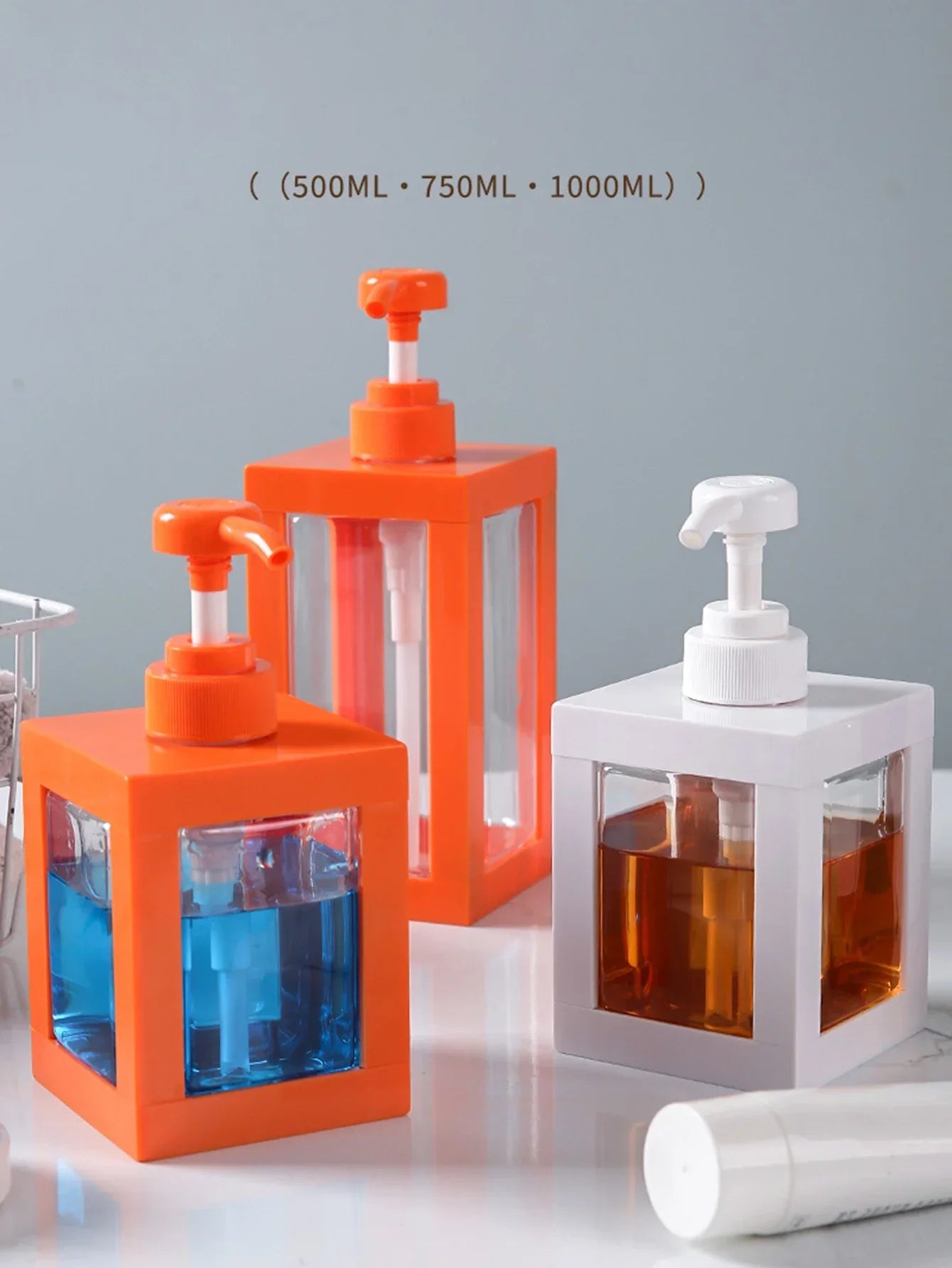 Kitchen Liquid Soap Dispenser 750/500/1000Ml Empty Pump Shampoo Bottle Dish Soap Container Bathroom Accessories