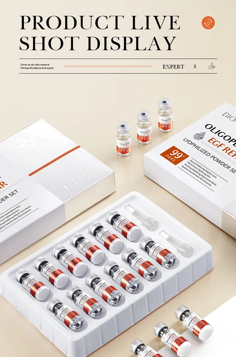 BIOAOUA Oligopeptide Face Freeze-dried Powder Set Sensitive Skin Moisturizing and Smoothing Hyaluronic Acid Essence