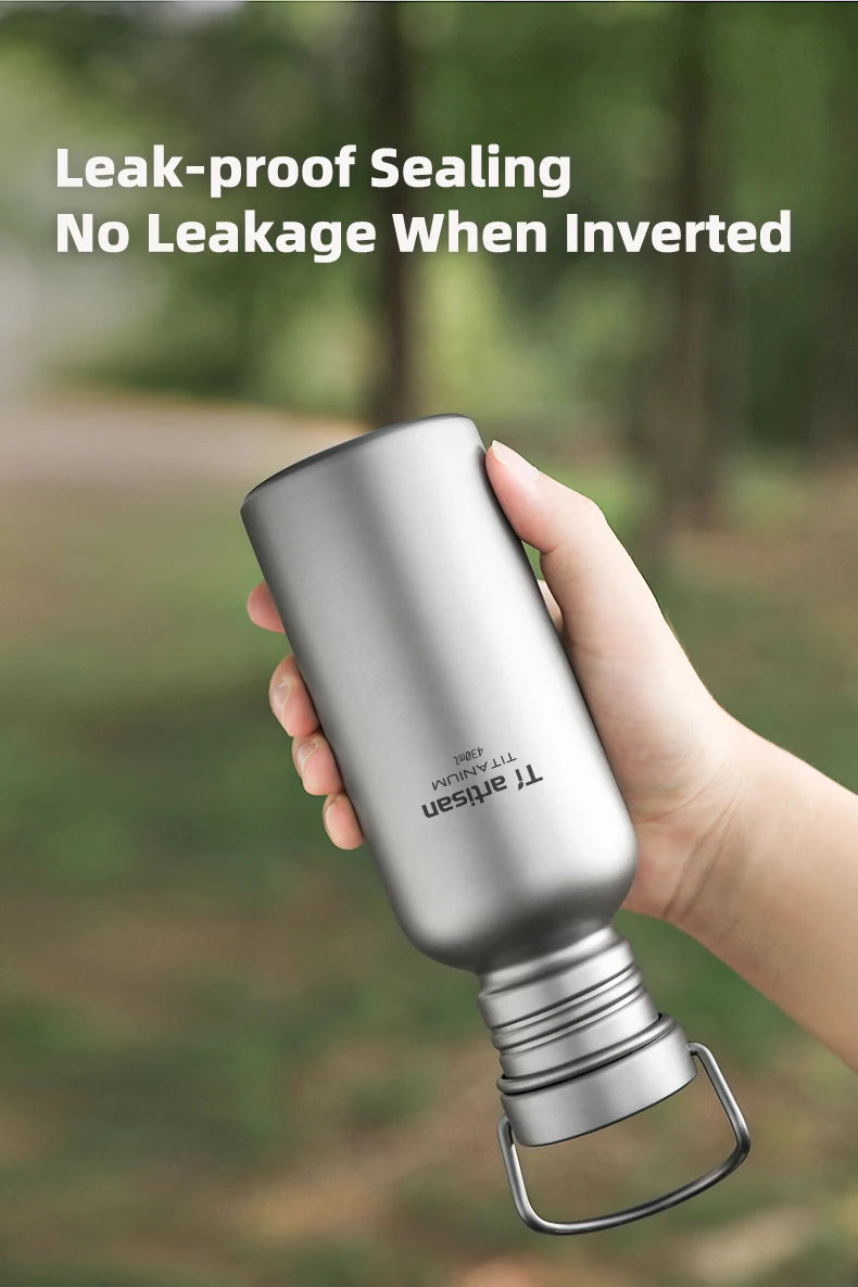 Tiartisan Titanium Ultralight Cycling Water Bottle Outdoor Hiking Climbing Drinking Bottle Reusable Wide Mouth Sports Bottle
