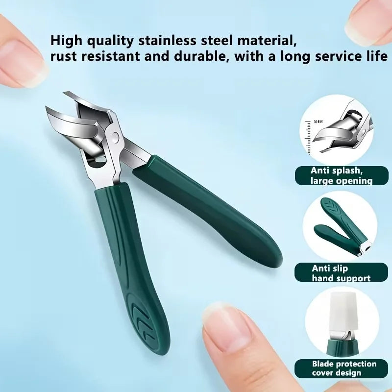 Thick Nail Design Stainless Steel Nail Clipper, Suitable for Adults and Seniors with Thick Hard Nails - Unisex