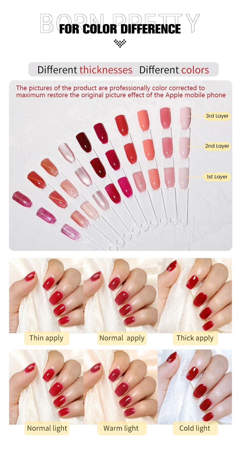 BORN PRETTY 10ml Sliver Reflective Gel Polish Sparking Glitter Semi Permanent Varnish Nail Art Soak Off Gel Varnish Manicure