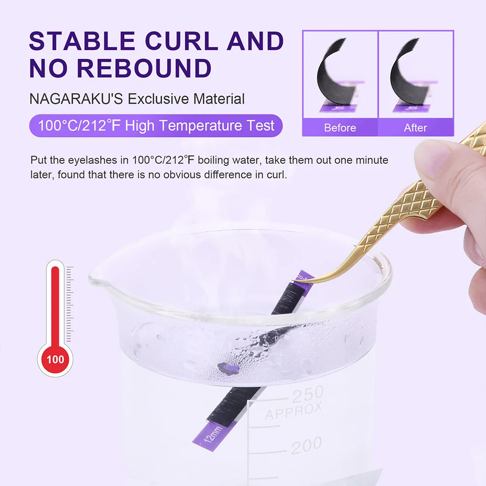 NAGARAKU Synthetic Mink Individual Eyelash Extensions 5/6/7/8mm Upper Lash & Bottom Lash Brow Maquillaje High Quality Makeup