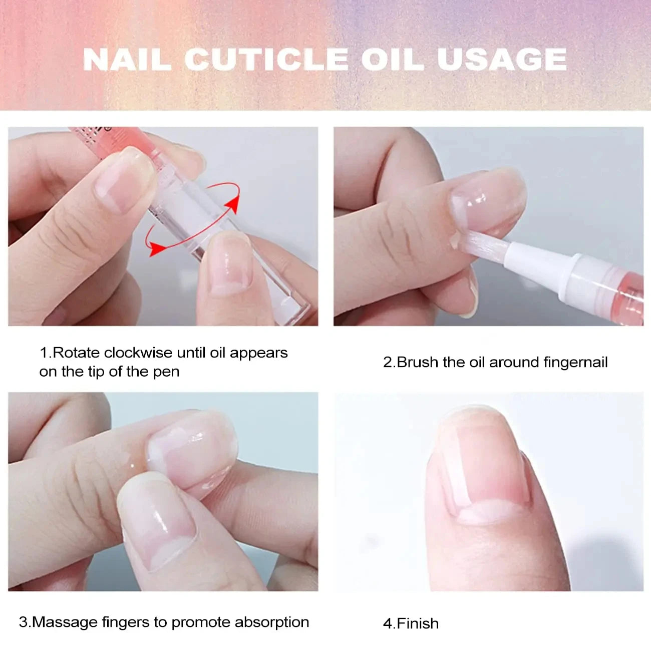 40pcs 큐티클오일 Cuticle Oil Nail Care Nutrition Oil Pen Nails Repair Hand Cuticle Manicure Treatment Nail Care Product Set