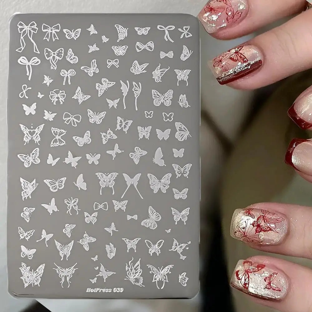 1Pcs Sexy Leopard Print Nail Stamping Plate Animal Skin Texture Nails Template 14.5x9.5cm Stainless Steel Manicure Print Stencil
