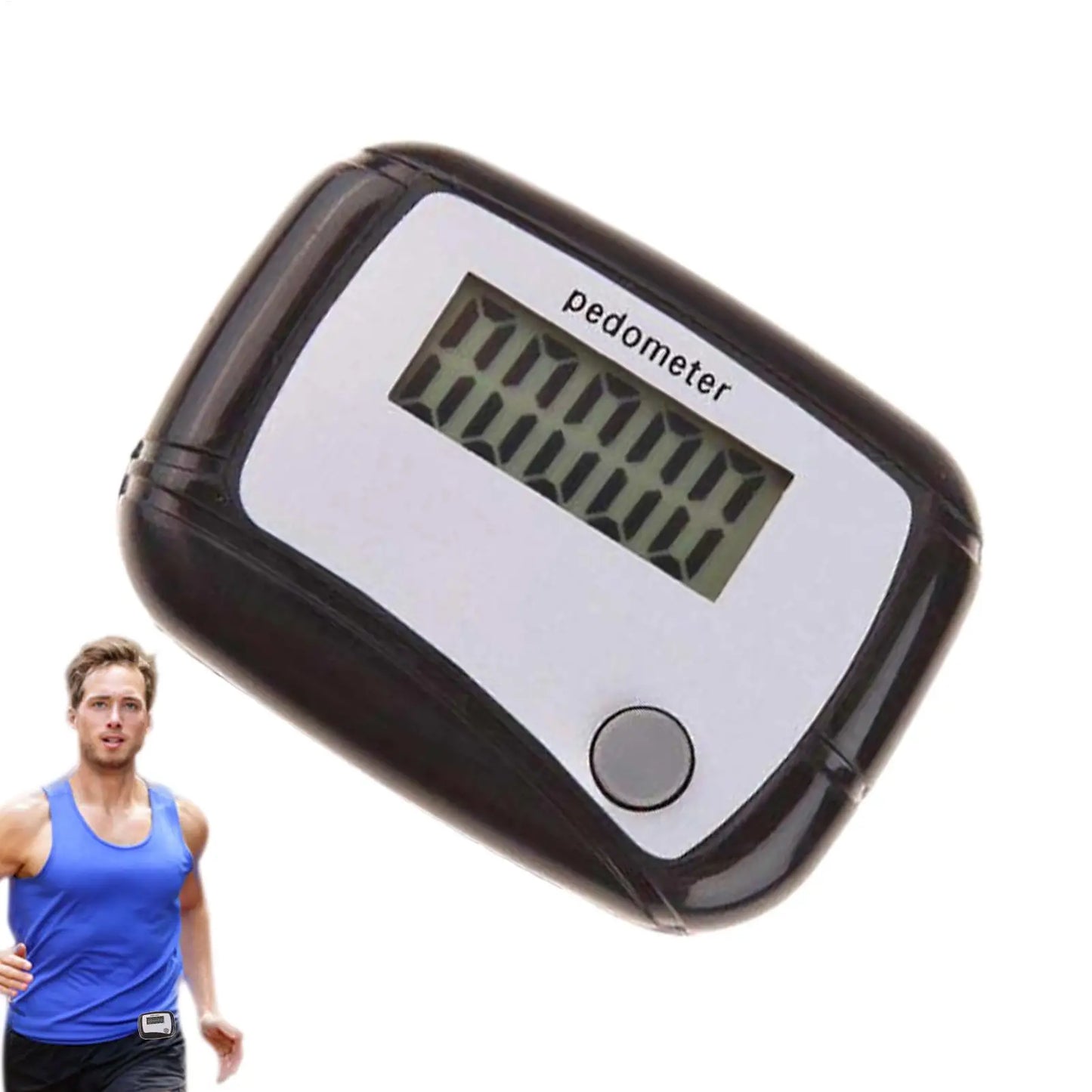 Digital LCD Pedometer with Clip Walking Running Step Counter Step Mini Step Meter for Outdoor Jogging Training Walking