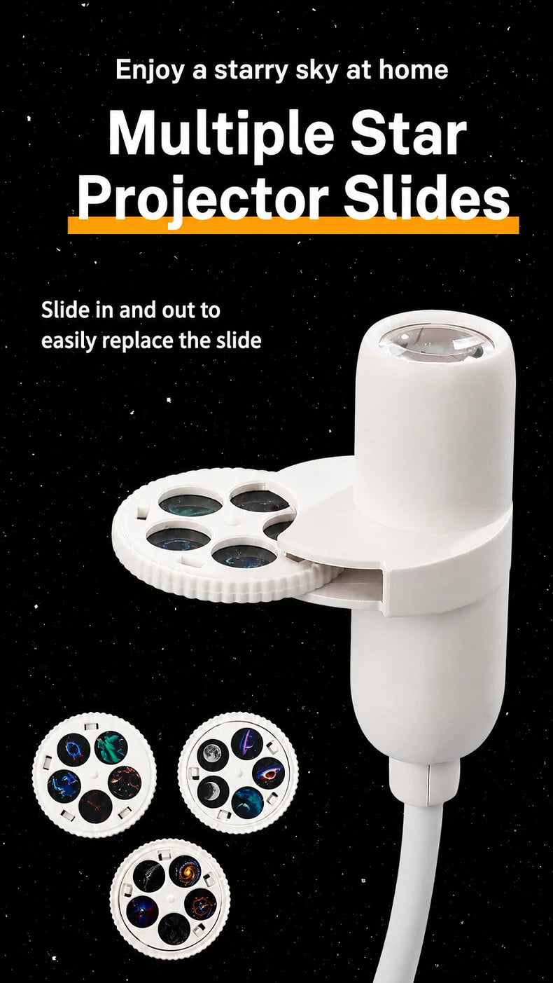 Star Projector Night Light USB Plug in 360° Rotating Starry Sky Projection Lamp For Kids Bedroom Party Gift Room Decor