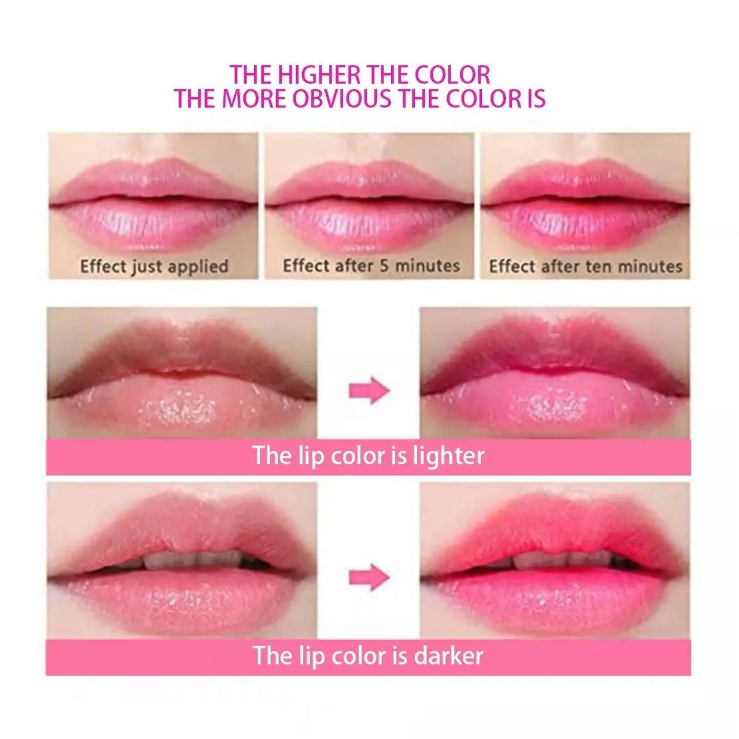 Peach Color Lip Balm Crystal Temperature Change Lipstick Girl Moisturizing LongLasting Lip Gloss Makeup Lip Care Repair Cosmetic