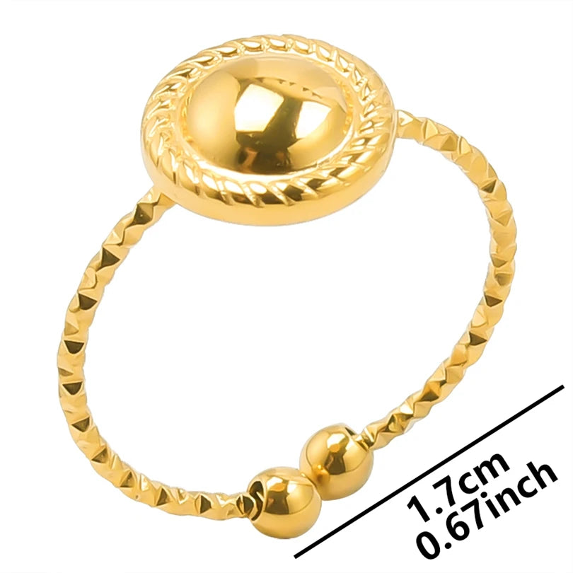 6pcs/lot Wholesale Various Chunky Rings Real Gold Plated Love Abstract DIY Shell Star Sun Bat Shaped Rings Women Jewelry Gifts