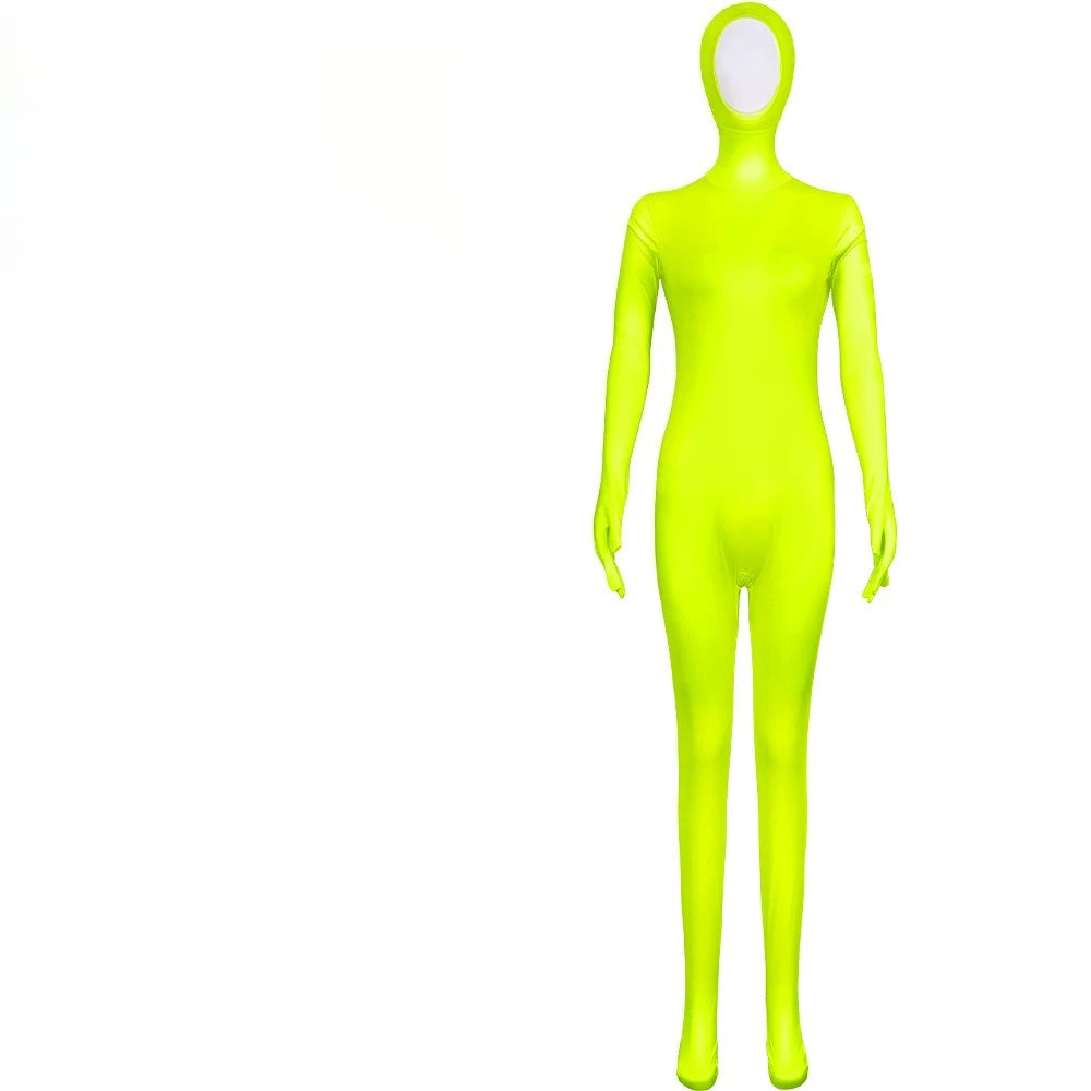 Halloween Cosplay Costume Funny Long Sleeved Jumpsuit with Chiffon Skirt Suit Theme Party Role Playing Outfits for Adults