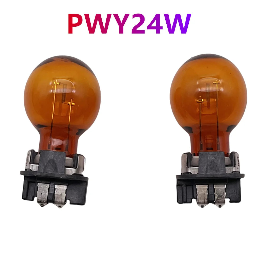 PWY24W 2PCS Original Halogen Lamp For Audi A3 A4 A5 Q3 Q7 VW Golf CC MK7 Amber Front Turn Signal Lights WP3.3x14.5-4 Auto Lamp