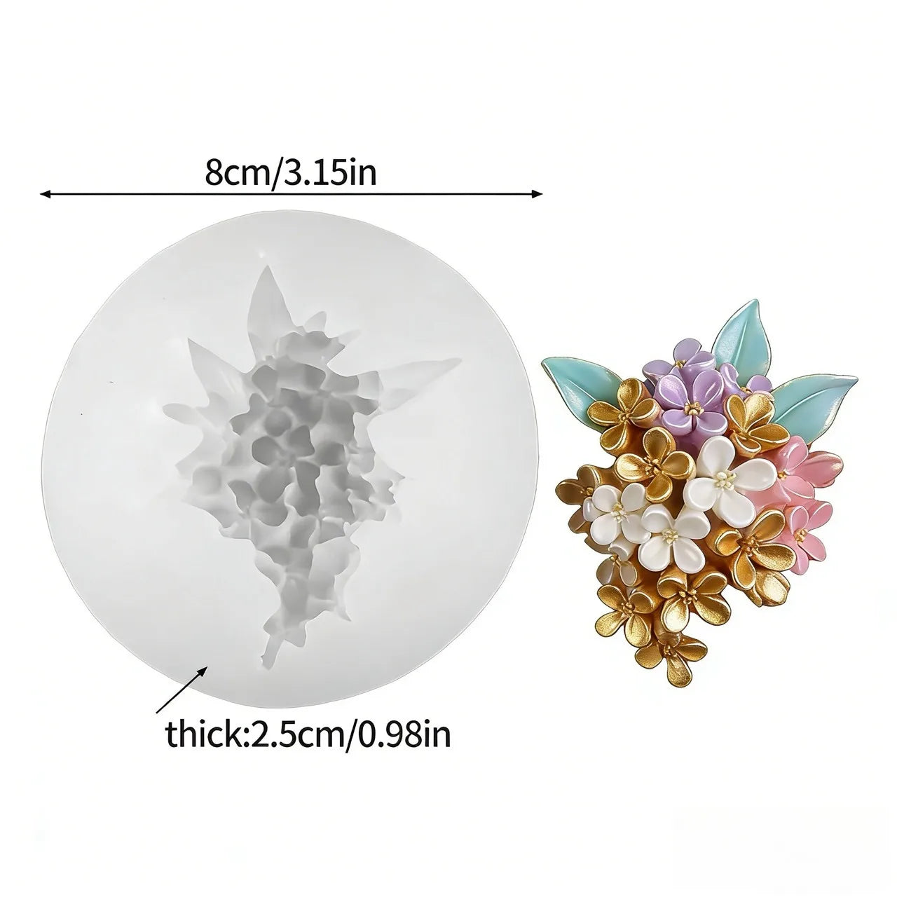 1 Piece 3D Elegant Rose Silicone Mold - Reusable Flexible Mold for Candles, Resin Art, Handmade Soap and Clay Making, Delicate Petal Design, Home Decoration, Valentine's Day Gift, Floral Shapes, Special Gift for Craft Enthusi